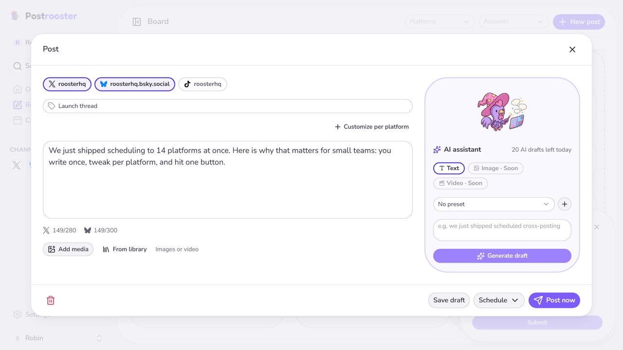 AI that writes like you, right in the composer
